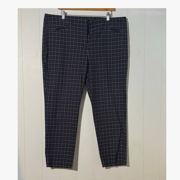 J.Jill Black Red Plaid Trousers Eclectic Grandpa Quiet Luxury Size 18 - Picture 10 of 11